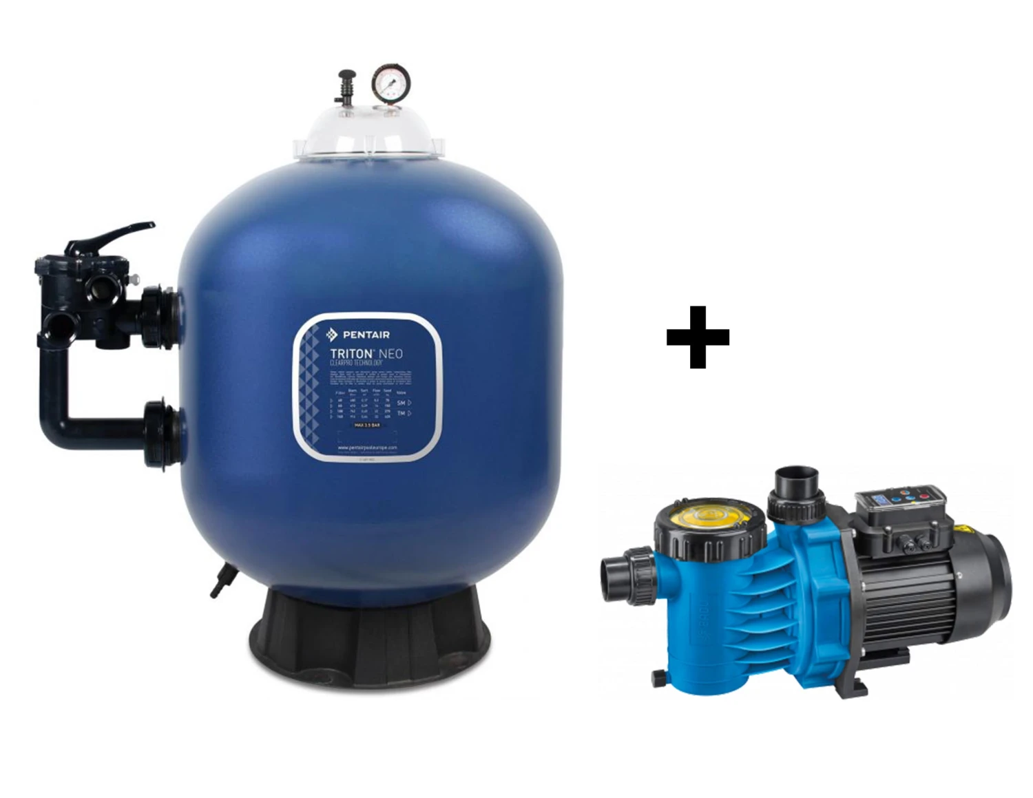 Pentair Triton Neo Side 14m³/u + Badu Eco Soft 3 Pentair Triton Neo Side 14m³/u + Badu Eco Soft